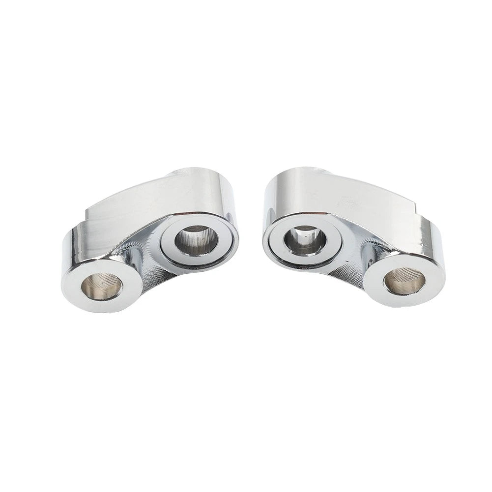 Chrome 39MM 49MM Front Turn Signal Mount Bracket Relocation Kit For Harley Dyna