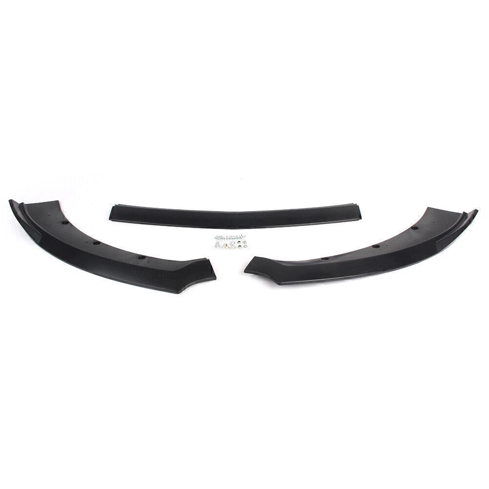 Front Bumper Lip Chin Spoiler Wing Body Kit Fit Ford Mustang 15-17 Matte Black