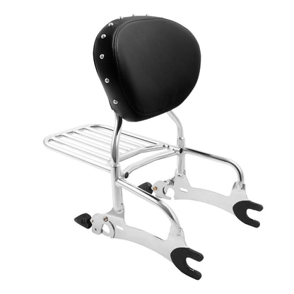 Chrome 12" Backrest Sissy Bar Luggage Rack For Indian Chief Dark Horse 14-18 15