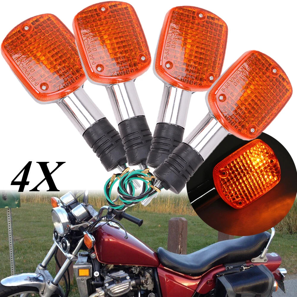 4 Turn Signals Light For HONDA REBEL CMX 250 VT 400 600 1100 SHADOW VF 750 Magna