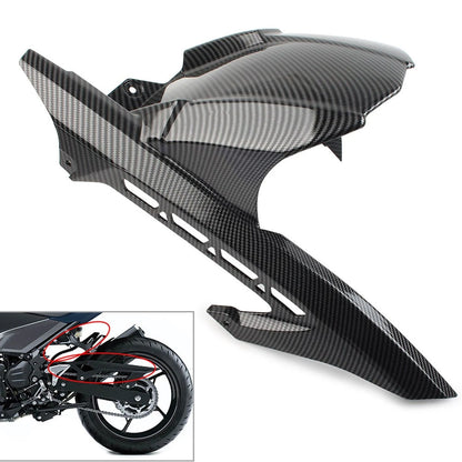 Carbon Fiber Rear Hugger Fender Mudguard Chain Guard For Kawasaki Z900 2017-2023