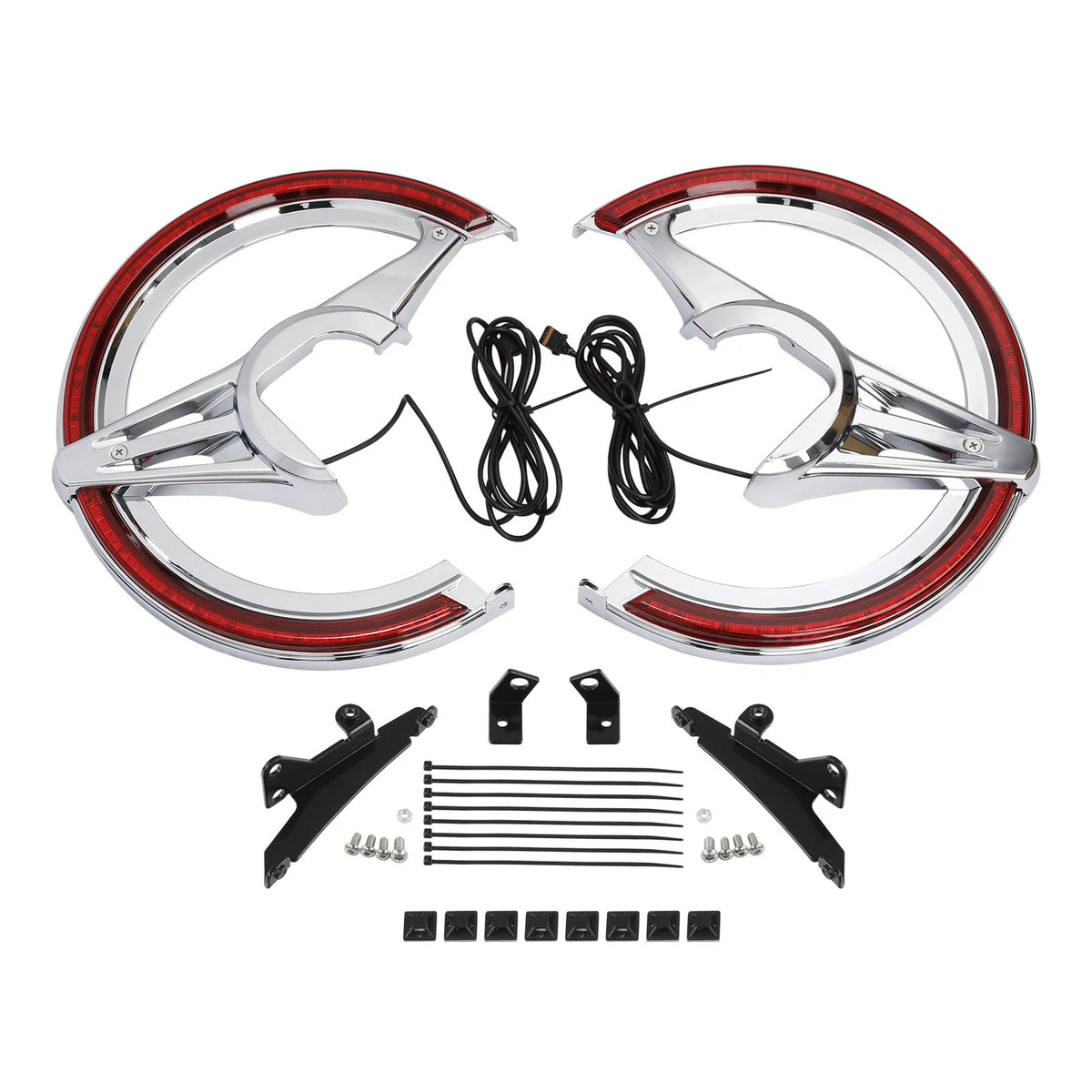 Brake Rotor Covers LED Ring Of Fire For Honda Goldwing 1800 GL1800 GL1800B 18-26
