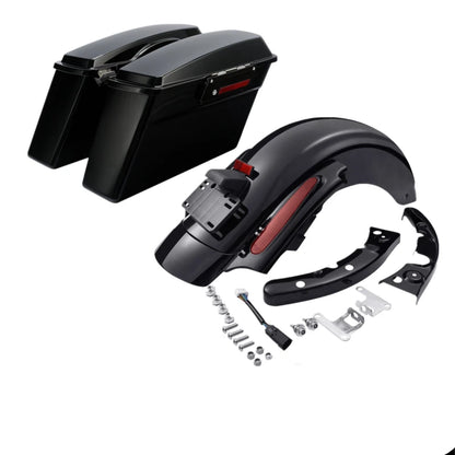 Hard Saddle Bags & Rear Fender System Fit For Harley Street Road Glide 09-13 12