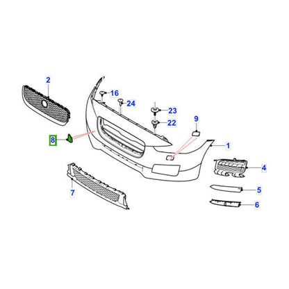 Car Front Bumper Tow Eye Cover Cap Fit For Jaguar XF 2016-2020 T2H3969LML ABS