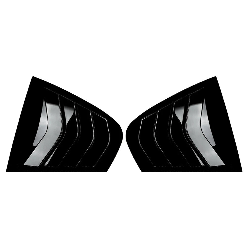 Rear Side Window Quarter Louver Trim For BMW 3 Series F30 2013-2019 Gloss Black