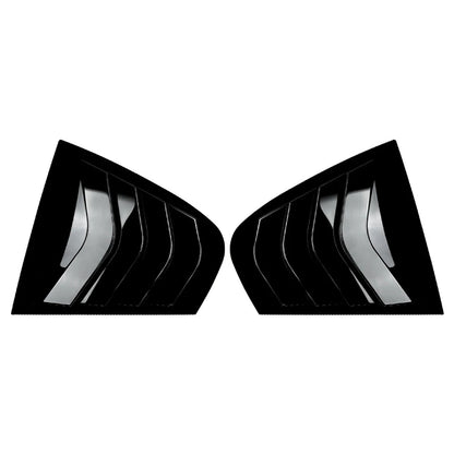 Rear Side Window Quarter Louver Trim For BMW 3 Series F30 2013-2019 Gloss Black