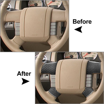 Carbon Fiber Interior Steering Wheel Cover Trim For Ford F-150 2004-2008 US