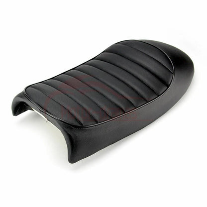 Universal Motorcycle Cafe Racer Seat Hump Saddle Black For Honda Yamaha Suzuki