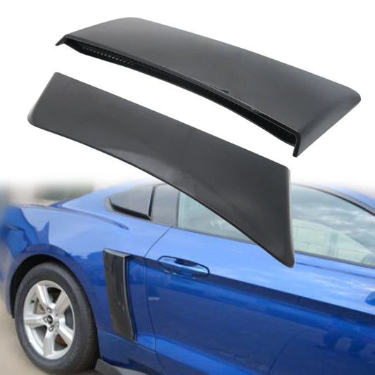 2PCS Black Quarter Panel Trim Side Scoops for 2015 2016-2019 Ford Mustang Roush
