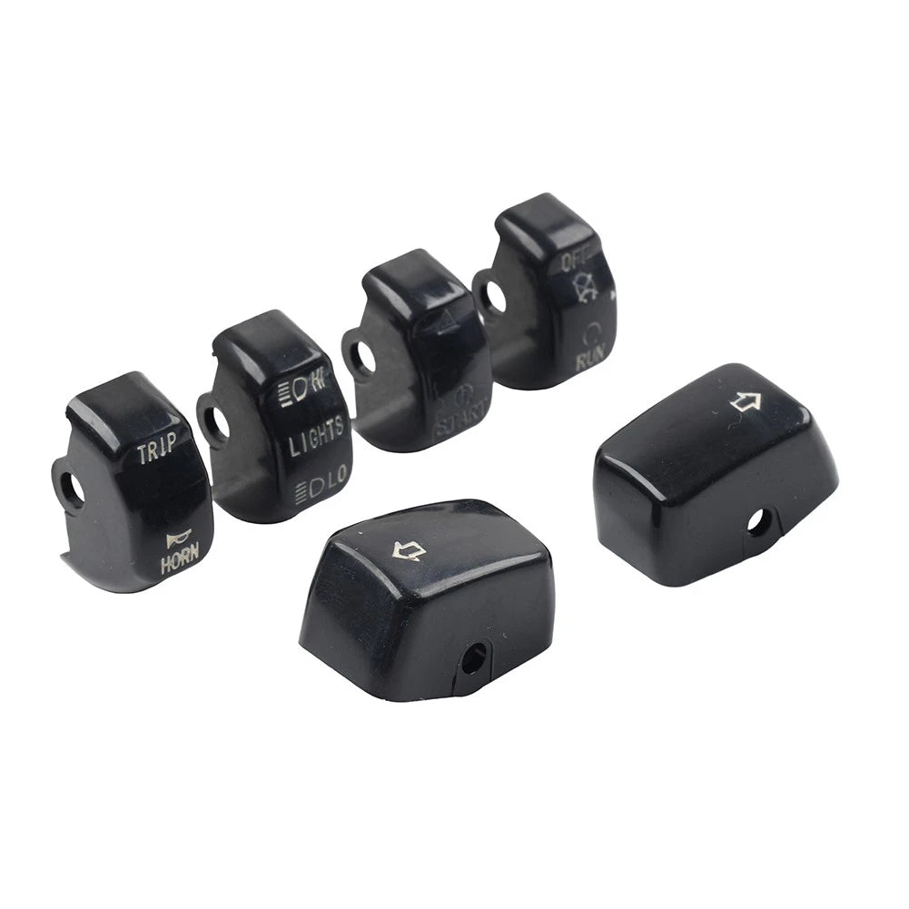 6x Hand Control Switch Housing Button Caps for Harley Sportster XL XR 1996-2013
