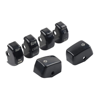 6x Hand Control Switch Housing Button Caps for Harley Sportster XL XR 1996-2013