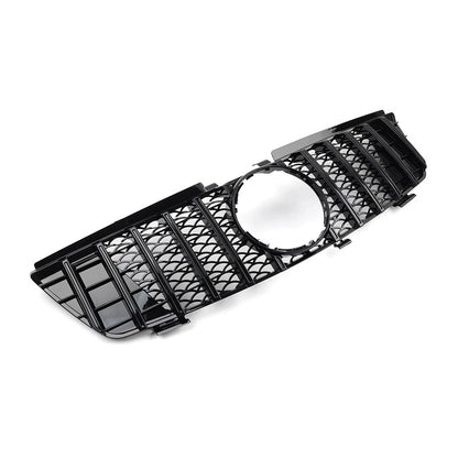 GTR Style Front Bumper Radiator Hood Grille Black For Benz ML Class W164 2005-08