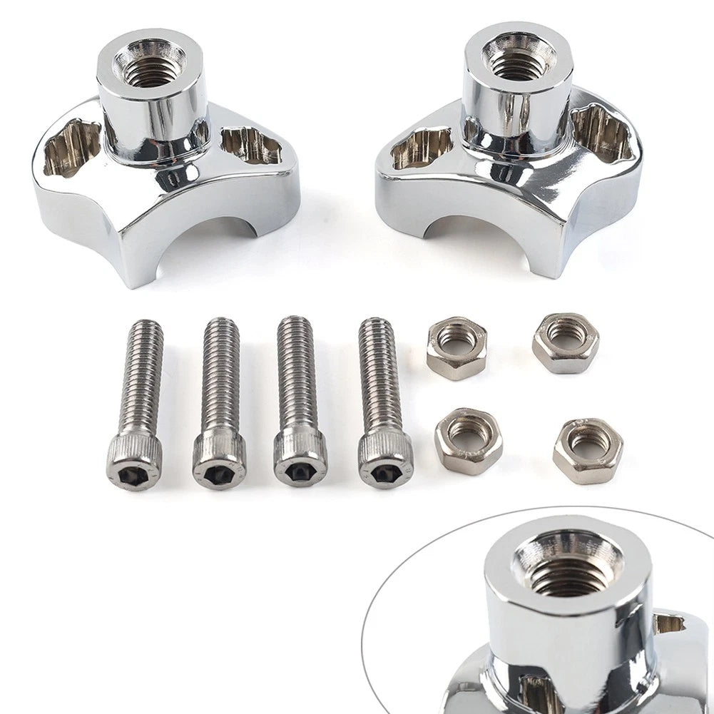 1.7 Tall Handlebar Risers For Harley-Davidson Dyna For Harley Street bob Chrome