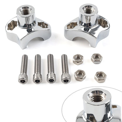 1.7 Tall Handlebar Risers For Harley-Davidson Dyna For Harley Street bob Chrome