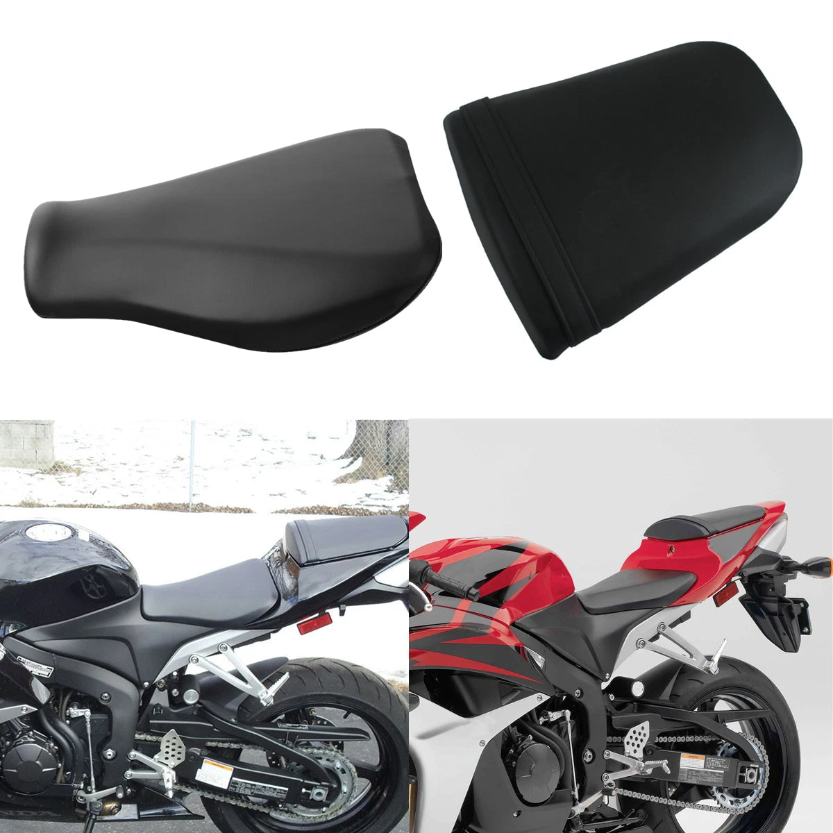 Black Rider Driver & Passenger Seat Fit For Honda CBR600RR CBR 600RR 2007-26 US