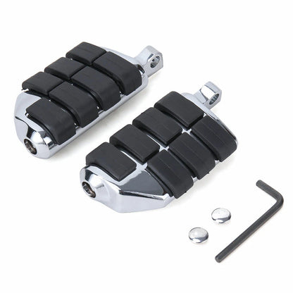 Pair Male Mount Foot Pegs Footrests For Harley Touring Softail Dyna Sportster XL