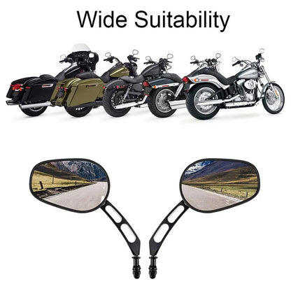 Rear View Side Mirrors For Harley Touring Sportster 1200 883 Softail Fatboy Dyna