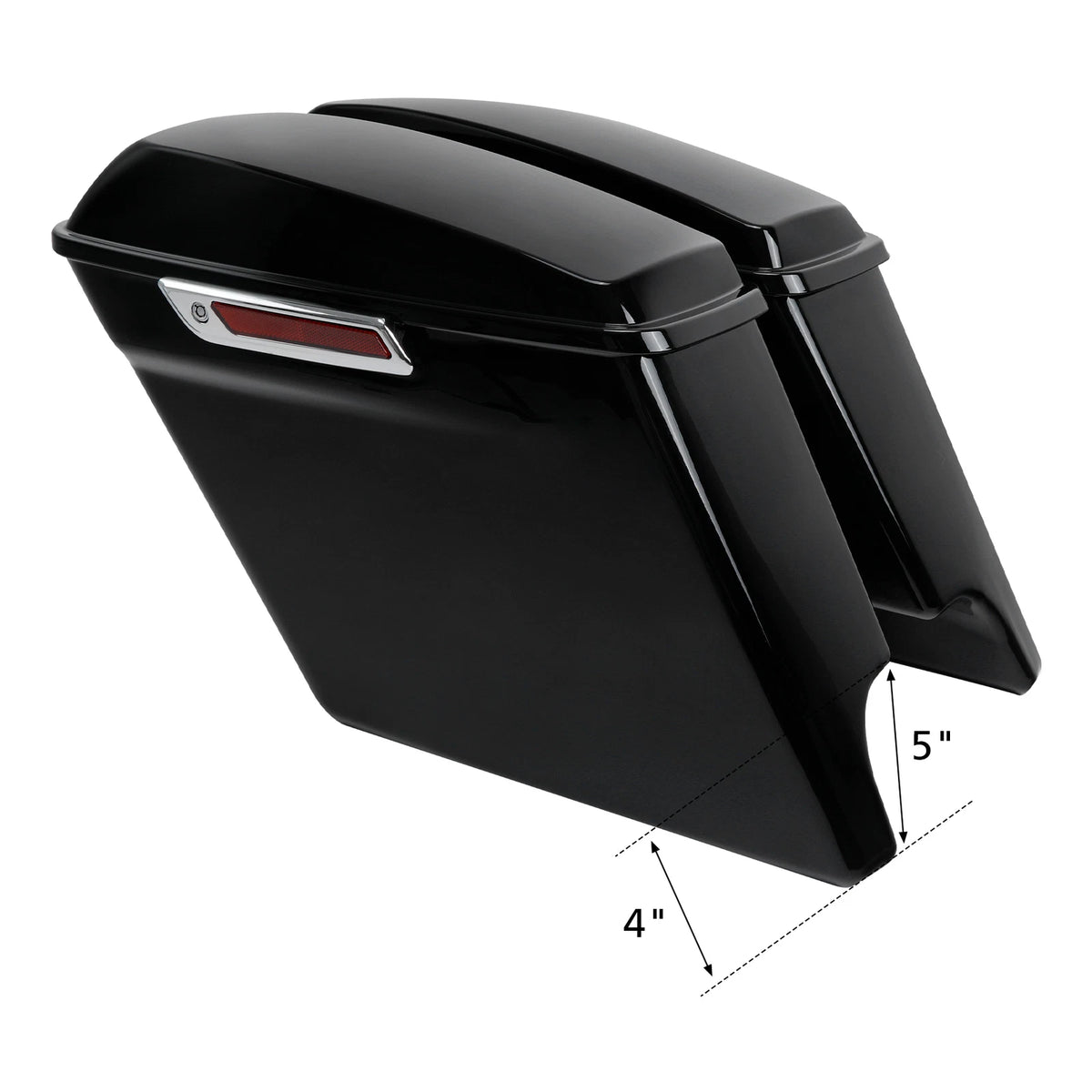 5" Stretched Hard Saddlebags Fit For Harley Softail Fatboy Cross Bones 1984-2017
