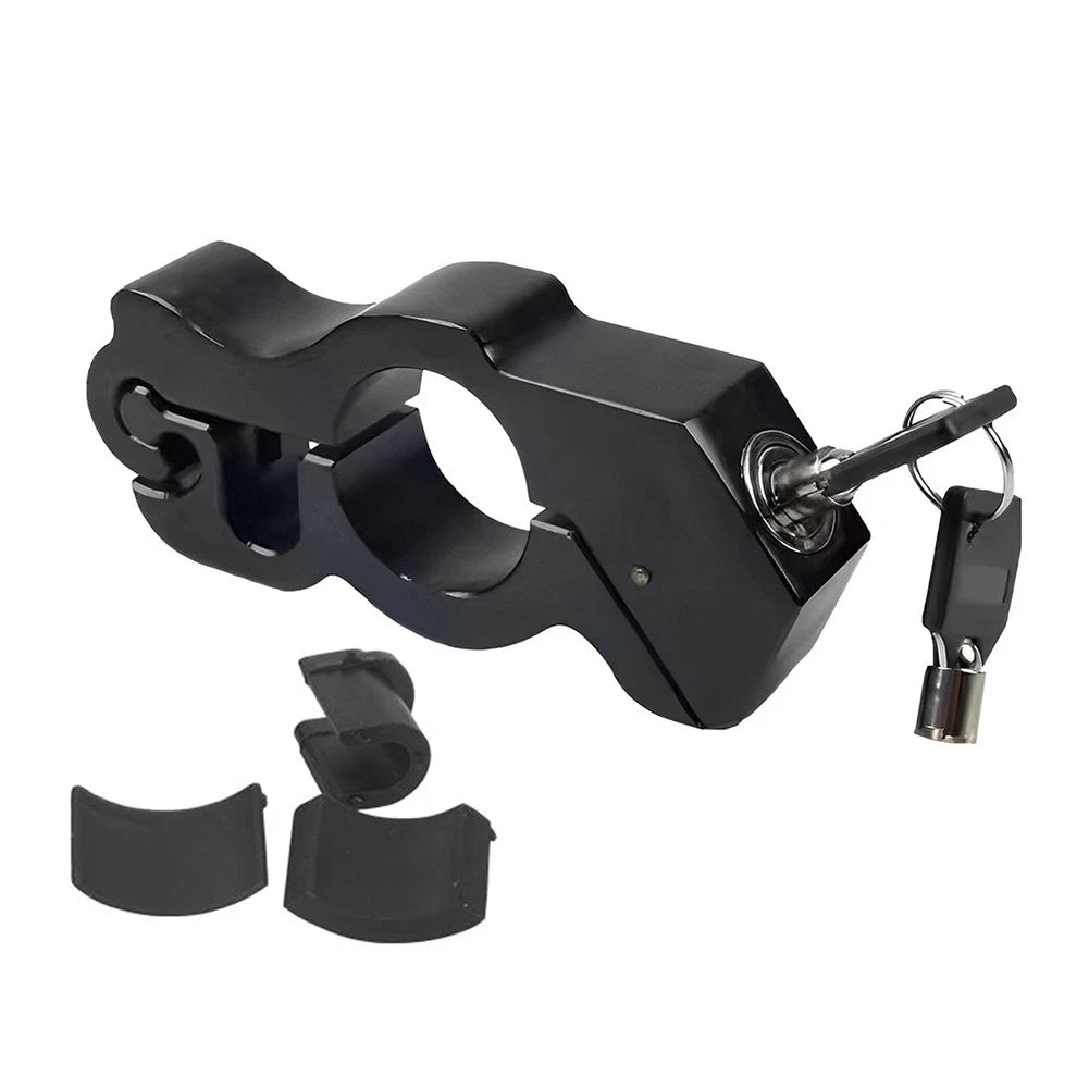 Black Motor Handlebar Lock Anti-Theft Grip Throttle Security Bike Scooter ATV