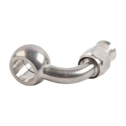 Stainless Steel 10.2mm 3/8 Eye Banjo Hose Ends AN-3 90 Degree Brake Motorcycle