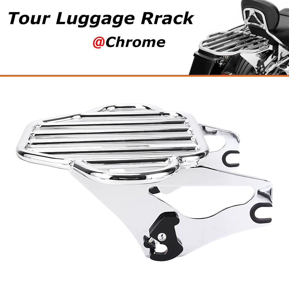 Detachable 2-Up Luggage Rack For Harley Touring Road King Electra Glide 2009-22
