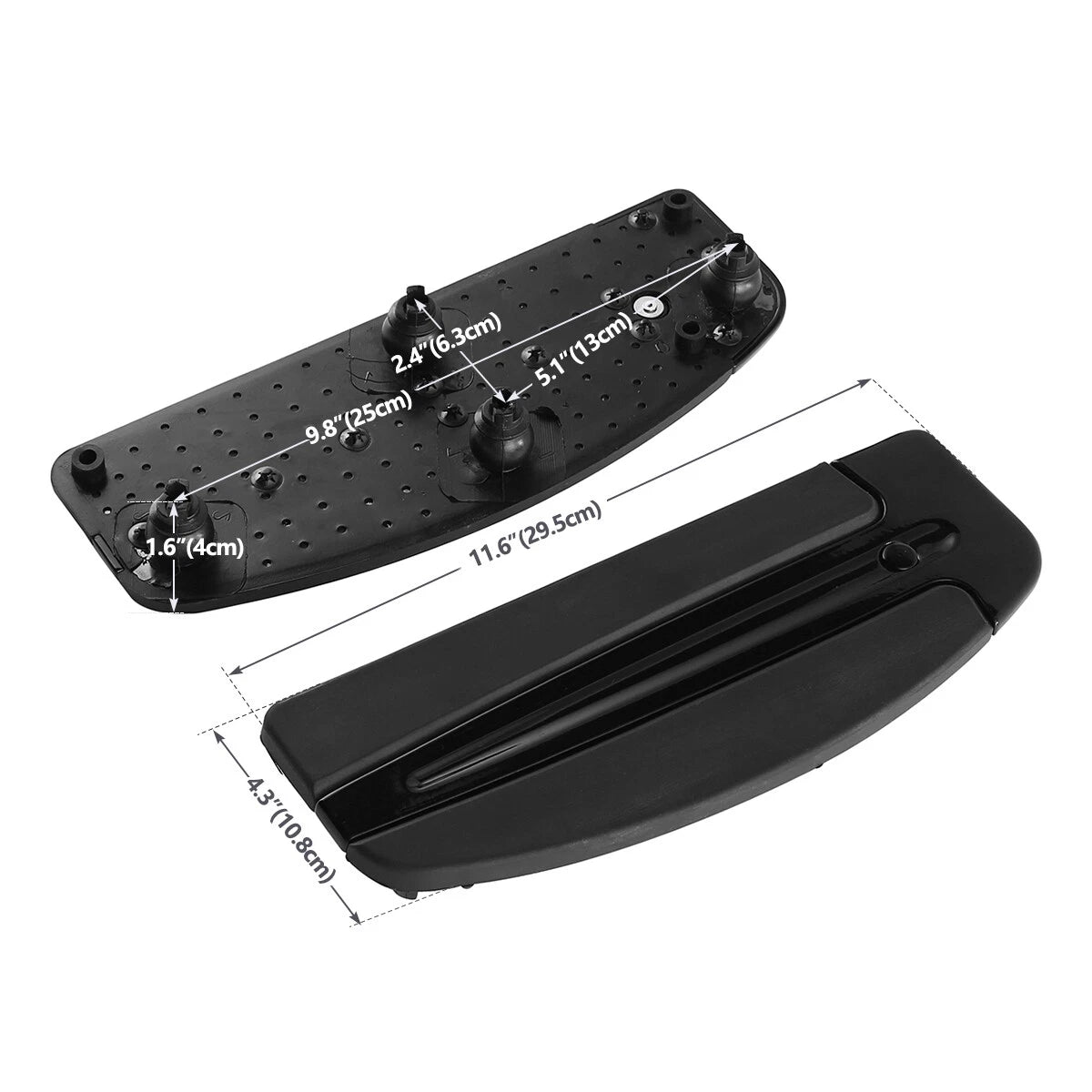 Slipstream Rider Floorboard Footboard Inserts For Harley Street Road Glide 86-Up