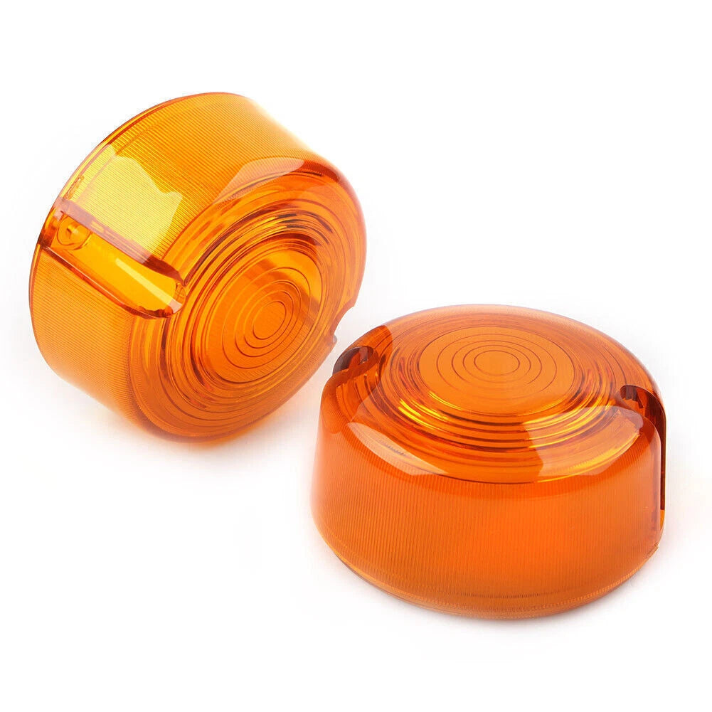 Turn Signal Lens Cover Amber Fit Harley Dyna FXD FXR Sportster XLH 883 1200 FXST