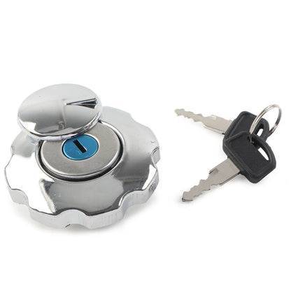 Gas Fuel Tank Cap Cover Locking W/ 2 Keys Universal Fit Motorcycle Motorbike ATV