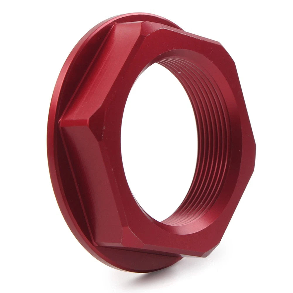 36mm Universal Motorcycle Triple Tree Stem Yoke Center Hole Nut CNC Red US