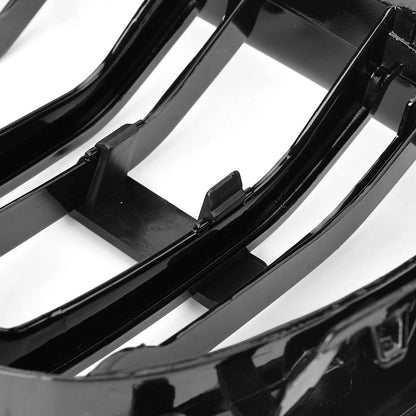 Double Line Front Hood Bumper Kidney Grille Grill For BMW 3 Series F30 F31 13-19