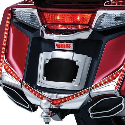 Fender Tip Accent Vertical Under Brake Turn Light For Honda GL1800 F6B 2012-2017