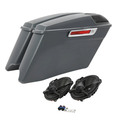 4" Stretched Saddlebags & 5" x 7" Speakers Fit For Harley Road Glide King 14-Up