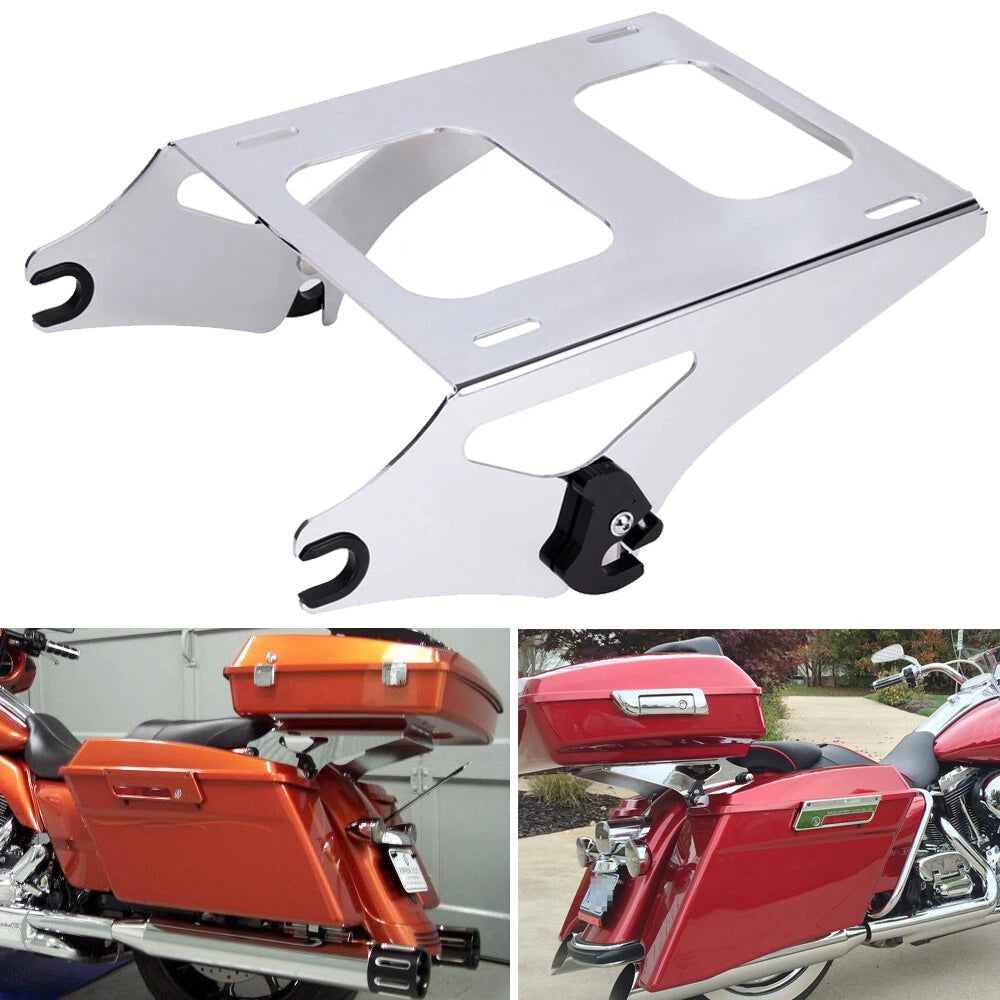 Detachable TwoUp Tour Pak Pack Mount Trunk Luggage Rack For Harley Touring 14-UP