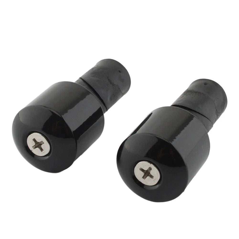 Motor Bar Ends Hand Grip Handlebar End Cap Black For Yamaha VMAX 400 450 500 750
