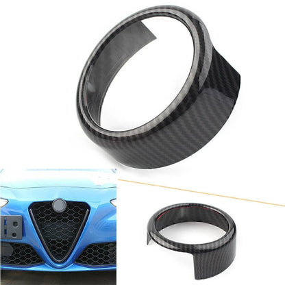 Front Grille Grill Logo Emblem Ring For Alfa Romeo Giulia 2017-2020 Carbon Fiber