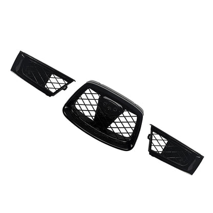Set Front Bumper Upper Hood Kidney Grille For Subaru Impreza 9th WRX STI 2006-07