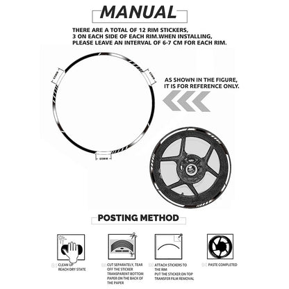 21" 18" RIM WHEEL STICKERS FOR Honda CRF 250L/ RALLY CRF 300L / RALLY CRF230L US