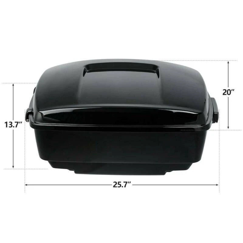 Black King Trunk Pad Solo Mount Rack Fit For Harley Electra Road Glide 2014-Up