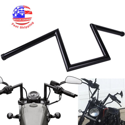 Motorcycle 1" Handlebars 8" Rise Z-Bars Ape Hanger For Harley Sportster 1200 883