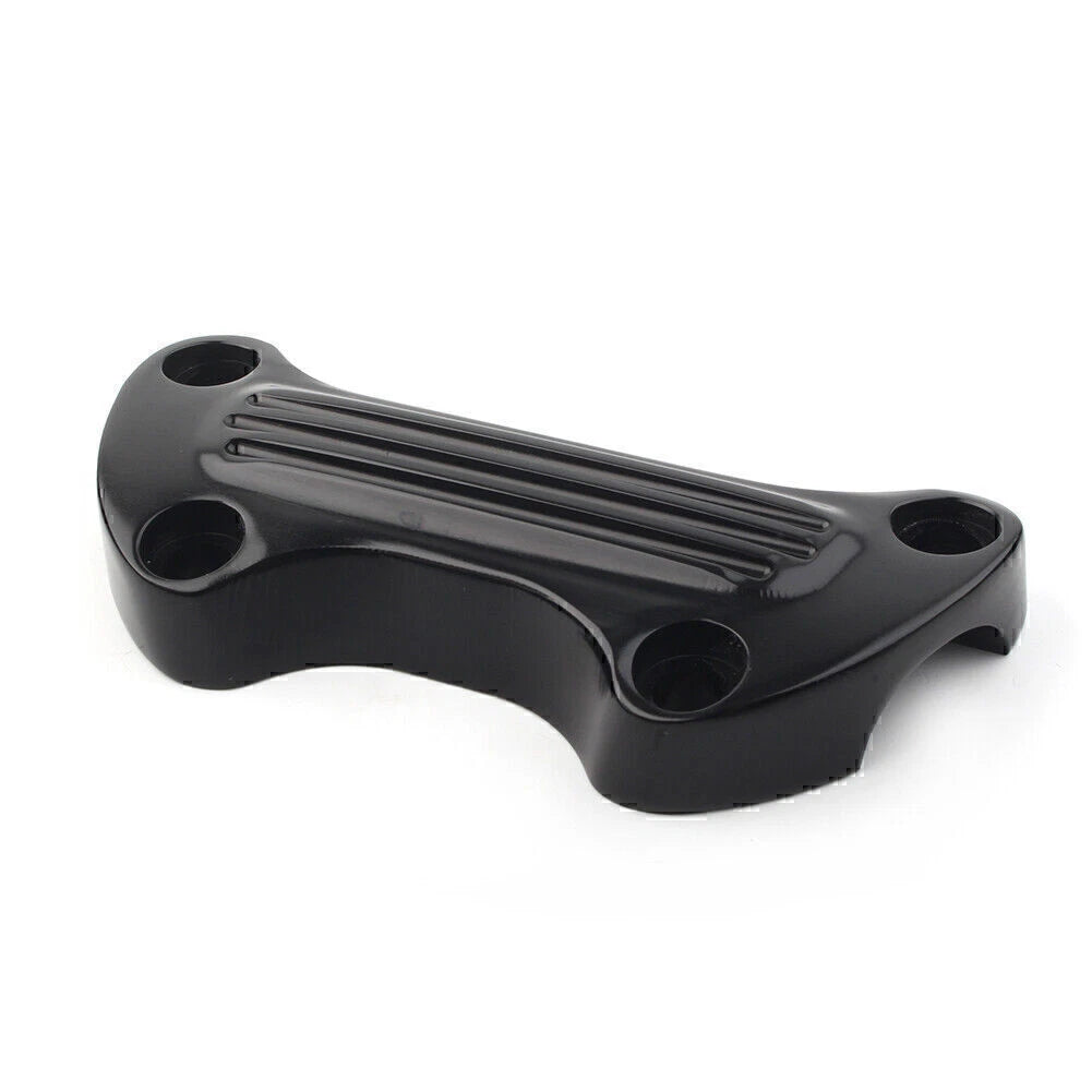 For Harley Sportster Softail Dyna 1" Handlebar Riser Top Clamp Cover Black