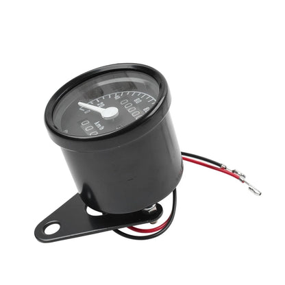 Motorcycle Universal Odometer Speedometer Tachometer Gauge Black 12V