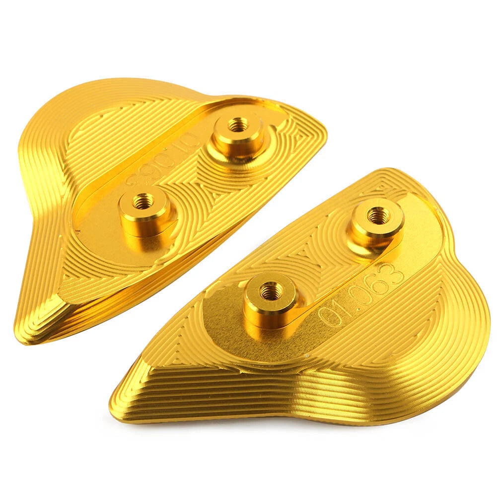Rearview Mirror Block Off Base Plates Cover GOLD Fit Yamaha YZF-R6 YZFR6 2017-20