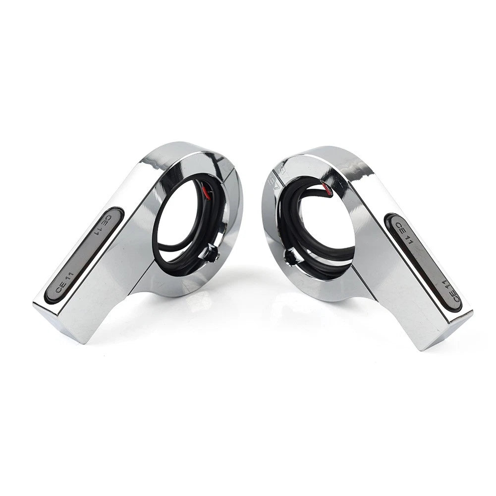 Motorcycle LED Fork Turn Signal Indicator Amber For Harley touring Dyna Chrome