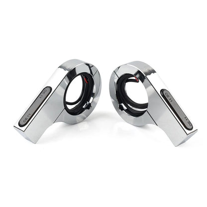 Motorcycle LED Fork Turn Signal Indicator Amber For Harley touring Dyna Chrome