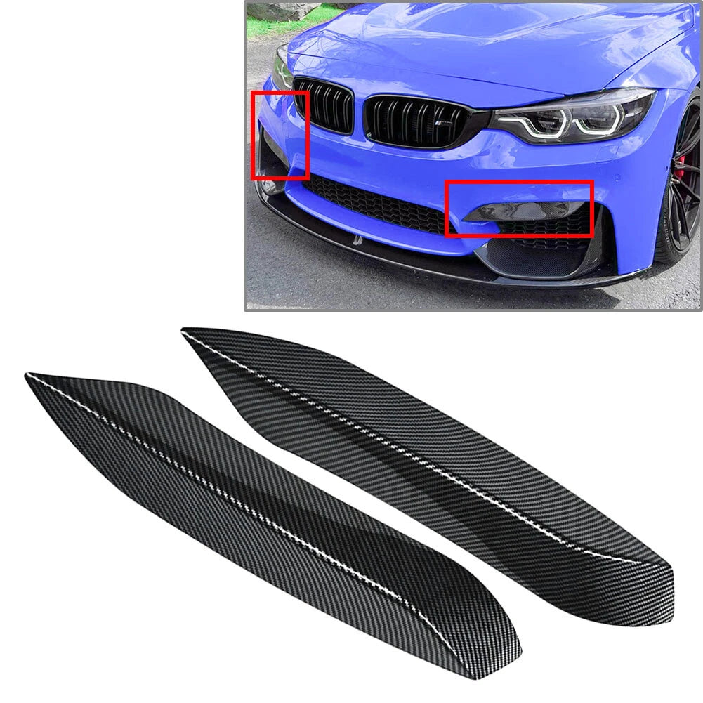 Front Bumper Side Splitter Spoiler For BMW F80 F81 M3 F82 F83 M4 2014-20 Carbon
