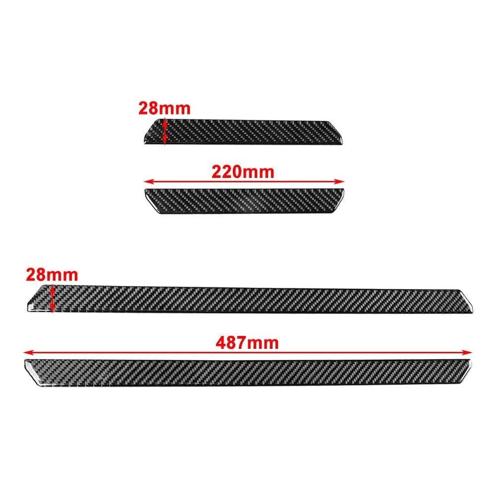 Carbon Look Door Sill Scuff Scratch Protector Cover For VW Golf 8 MK8 2021-2023