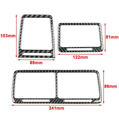3x Carbon Look Interior Air Vent Outlet Cover Trim For Dodge Challenger 08-14 US