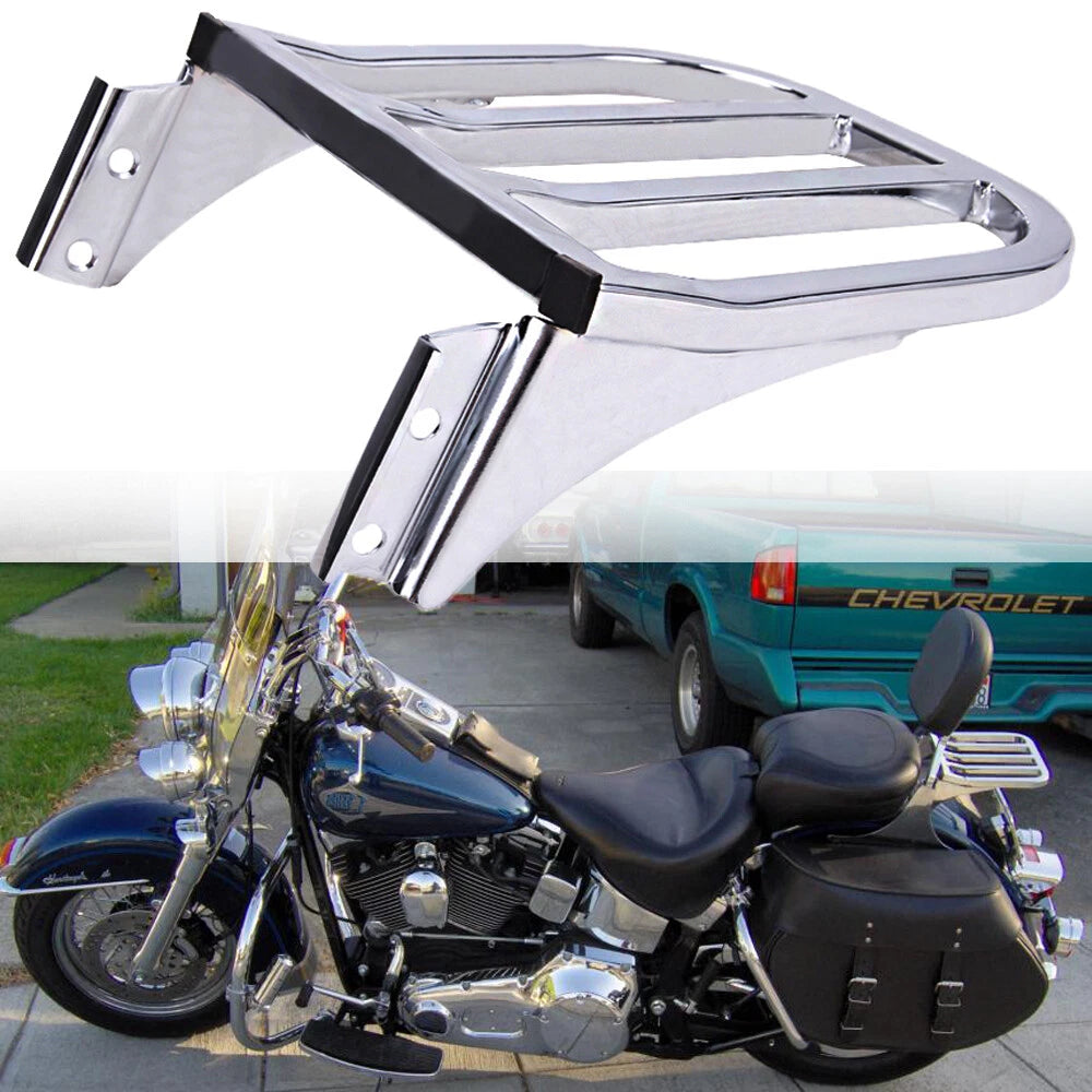 Rear Backrest Luggage Rack For Harley Sportster XL 883 2004-UP Softail 1984-2005