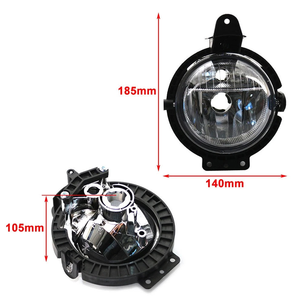 1PCS Black Front Bumper Fog Light Lamp For BMW Mini Cooper 2006-up