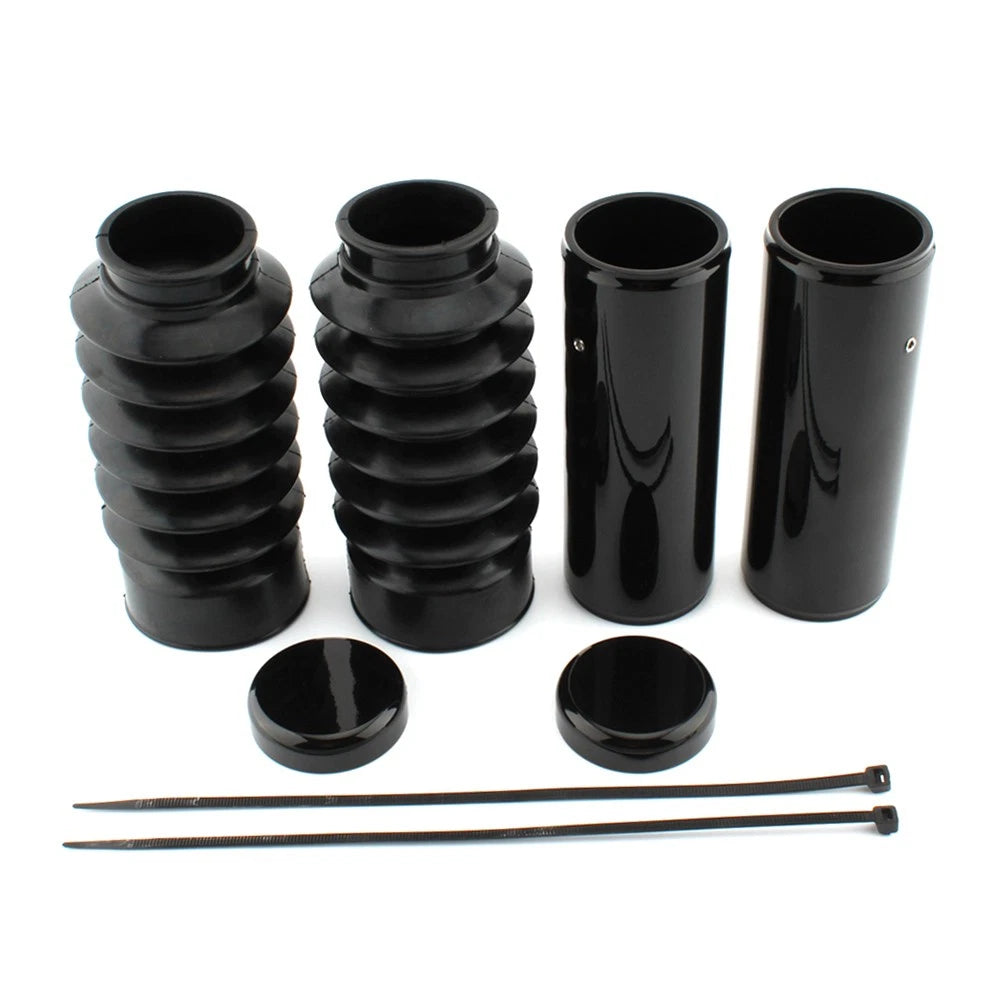 1Sets Front Upper & Lower Fork Covers Gaitors Boot For Harley 48 XL1200X 2016-24